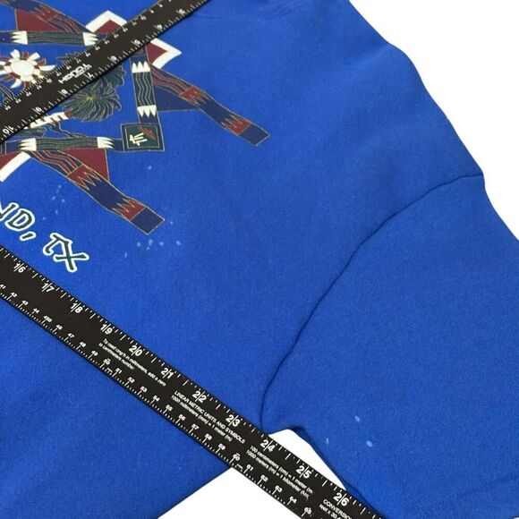 froot of the loom xl blue south padre tx vintage usa short sleeve sweater - Picture 5 of 11